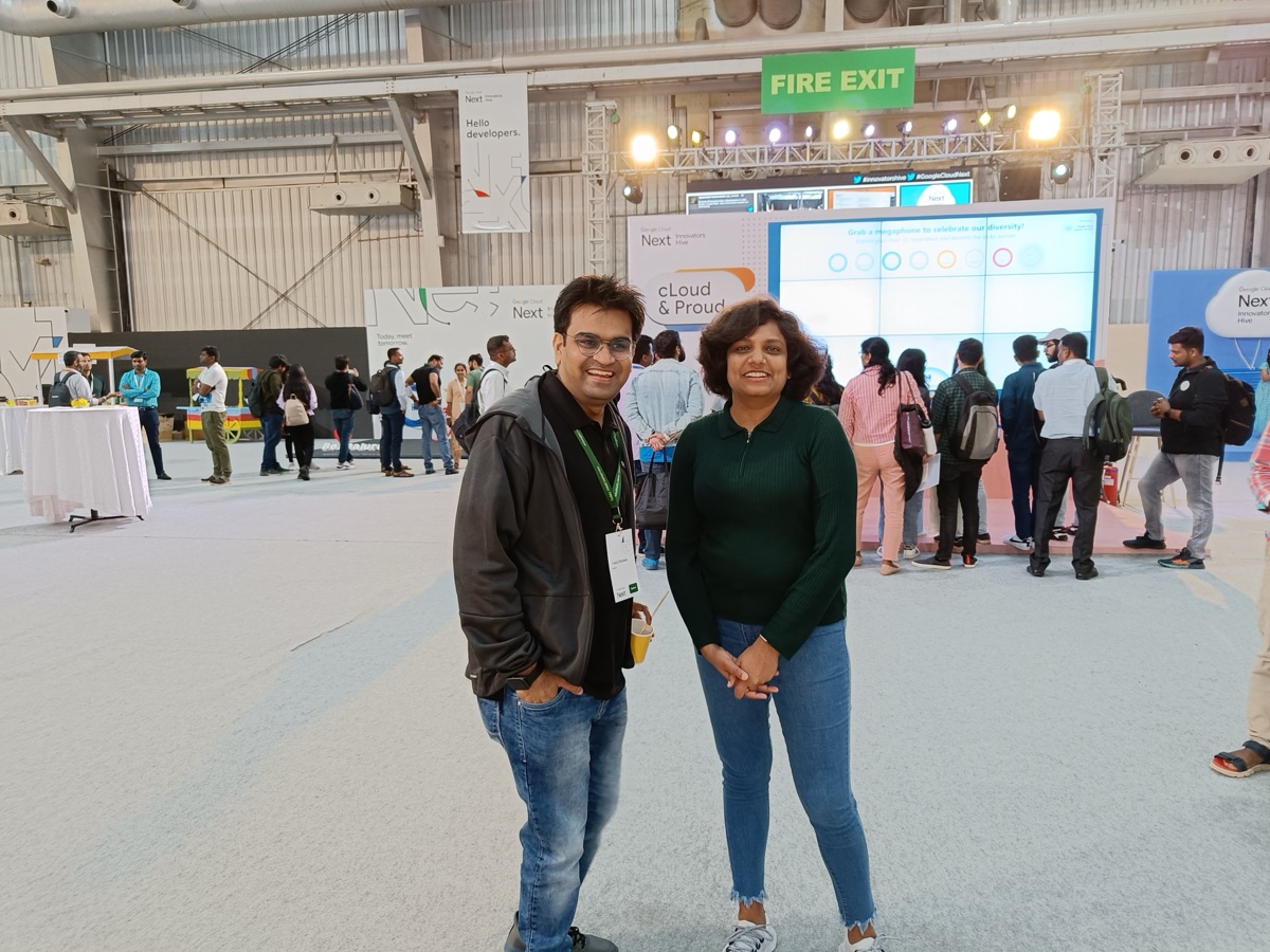 At the conference floor